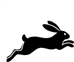 rabbit silhouette vector