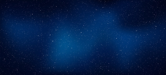 A dark blue night sky with stars. Starry sky background. universe. galaxies and nebulae. space vector illustration. galaxy digital art. starry scene.