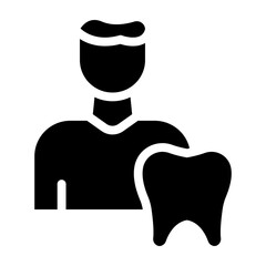 Dentist Vector Glyph Icon Design