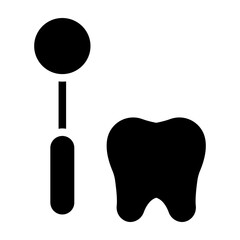 Mouth Mirror Vector Glyph Icon Design