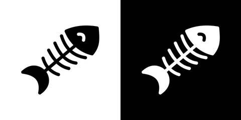 Fish bones icon symbols. Vector illustration.