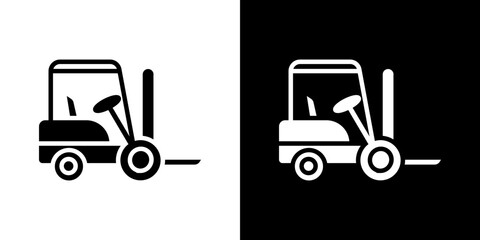 Forklift icon symbols. Vector illustration.