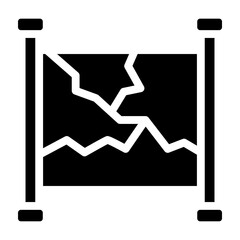 Treasure Map Vector Line Icon Design