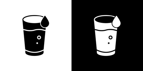 Glass icon symbols. Vector illustration.