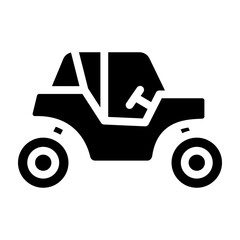 Dune Buggy Vector Line Icon Design