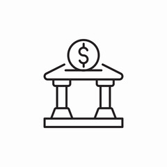 bank savings icon sign vector