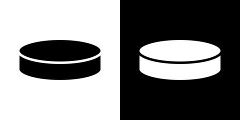 Hockey puck icon symbols. Vector illustration.