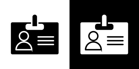 ID badge icon symbols. Vector illustration.