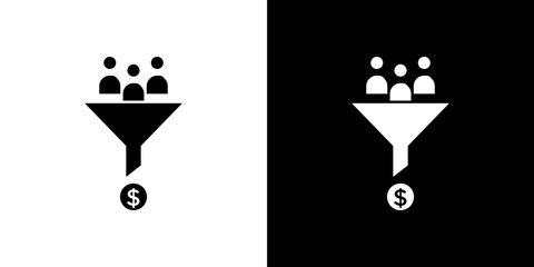 Lead conversion icon symbols. Vector illustration.