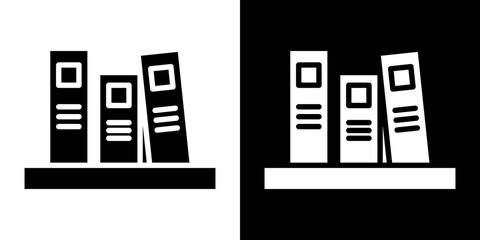 Obraz premium Library icon symbols. Vector illustration.