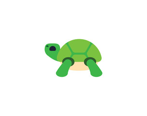 Tortoise vector isolated emoji icon. Turtle emoticon