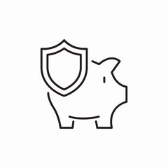 savings protection icon sign vector