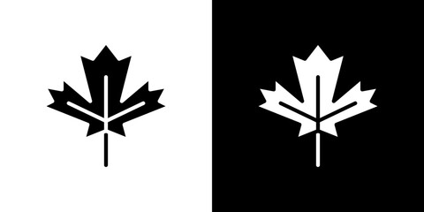 Maple leaf icon symbols. Vector illustration.