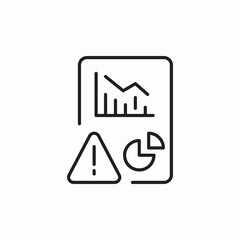statistics warning icon sign vector