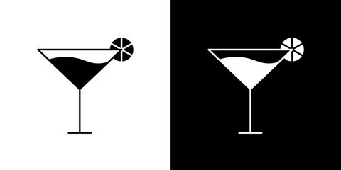 Martini glass icon symbols. Vector illustration.
