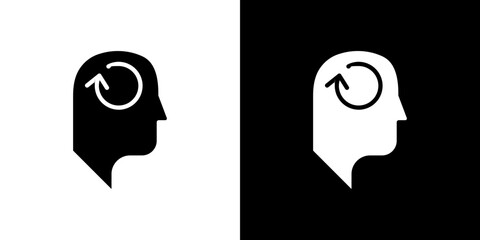 Memory recall icon symbols. Vector illustration.