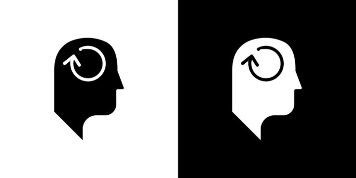 Memory recall icon symbols. Vector illustration.