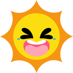 Sun Laughing Face Cartoon