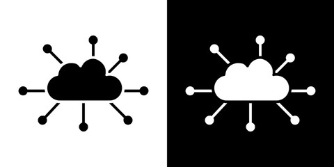 Network cloud icon symbols. Vector illustration.