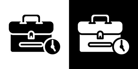 Office time icon symbols. Vector illustration.