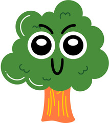 Tree Proud Face Cartoon