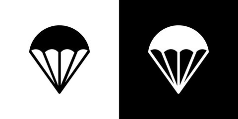 Parachute icon symbols. Vector illustration.