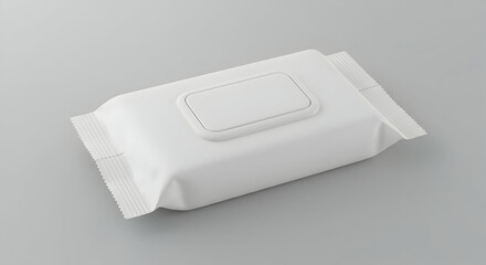 Blank Wet Wipes Packaging Mockup Design Template
