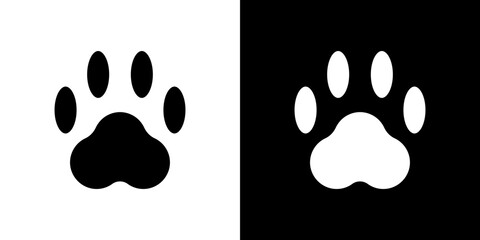Paw icon symbols. Vector illustration.