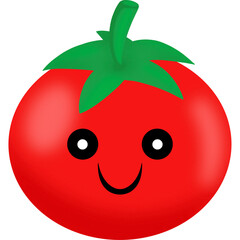 Tomato Happy Face Cartoon