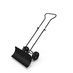 Manual Snow Shovel Cart isolated on transparent background