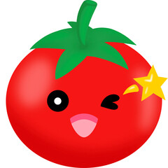 Tomato Wink Face Cartoon