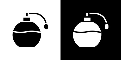 Perfume bottle icon symbols. Vector illustration.