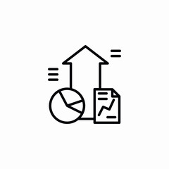 chart statistic elevation icon sign vector