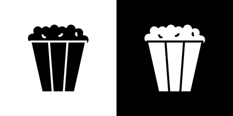 Popcorn icon symbols. Vector illustration.