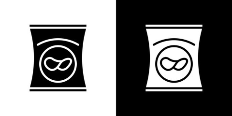 Potato chips icon symbols. Vector illustration.