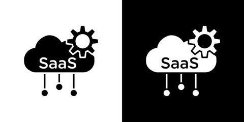 SaaS icon symbols. Vector illustration.