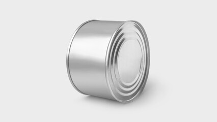 empty white round tin can