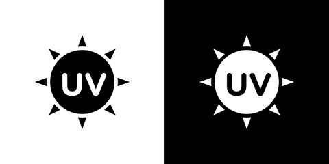 UV icon symbols. Vector illustration.