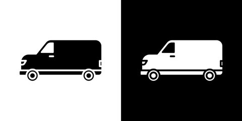 Van icon symbols. Vector illustration.