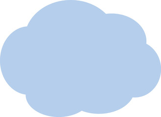 水色の、モコモコした雲の形のふきだし。