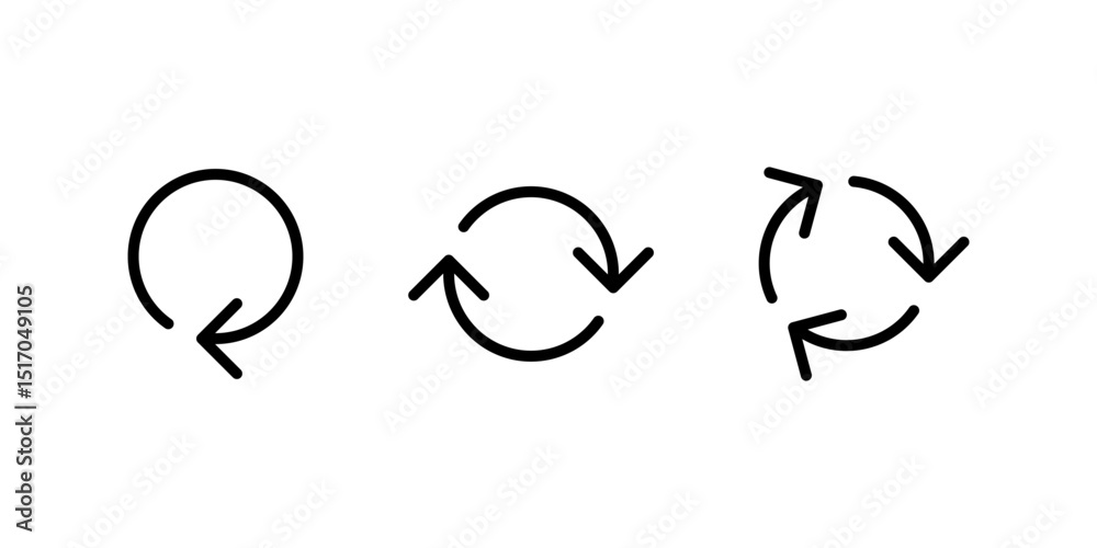 Leinwandbilder Refresh icon vector. exchange icon symbol. recycle vector icon symbol. Repeat and reload icons set and sync arrow rotation circle. for app user interface and web elements