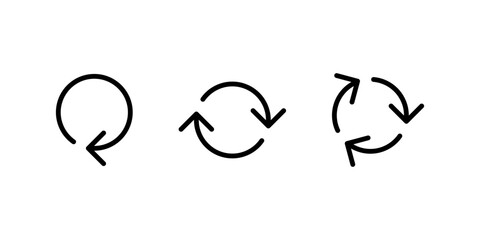 Refresh icon vector. exchange icon symbol. recycle vector icon symbol. Repeat and reload icons set and sync arrow rotation circle. for app user interface and web elements