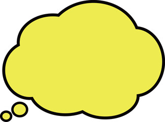 丸い尻尾がついているかわいい黄色いふきだし。