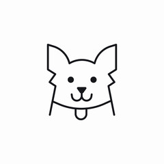 dog face icon sign vector