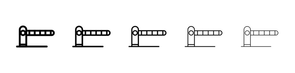 Barrier icon graphic set. trendy stroke line style