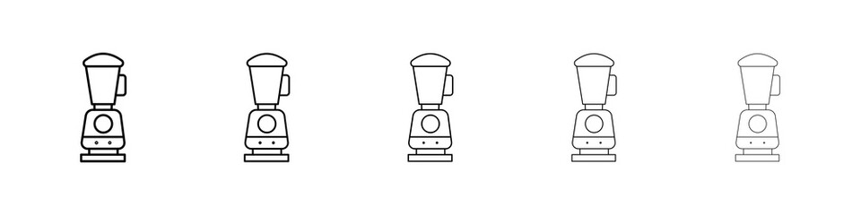 Blender icon graphic set. trendy stroke line style