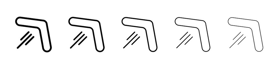 Boomerang icon graphic set. trendy stroke line style
