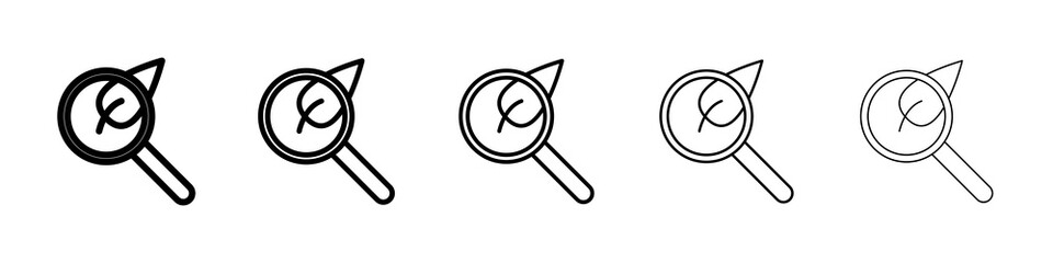 Botany icon graphic set. trendy stroke line style