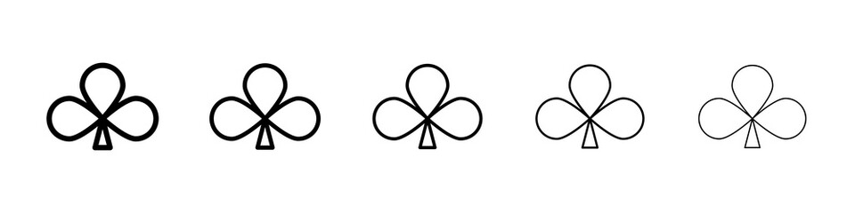 Card-club icon graphic set. trendy stroke line style