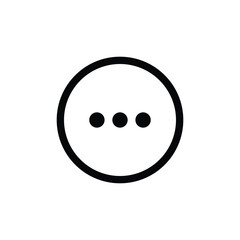 Website three dot menu bar icon vector.